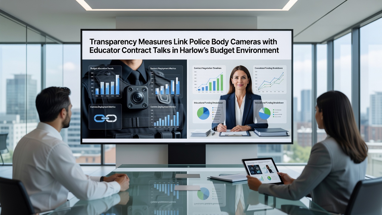 Transparency Measures Connect Police Body Cameras to Educator Contract Negotiations in Harlow's Budget Setting